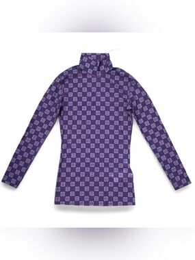 Ambush purple monogram fitted turtleneck top